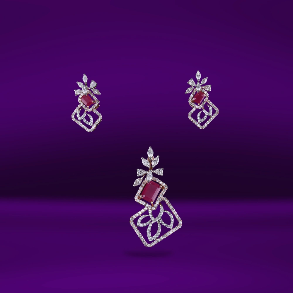 Diamond Pendant Set